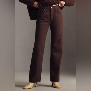 Reformation Chocolate Brown Straight Leg Jeans